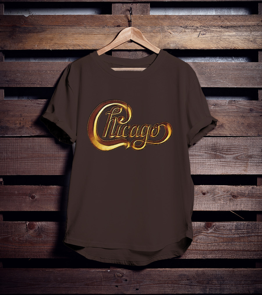 Chicago Band Script Gold T-Shirt
