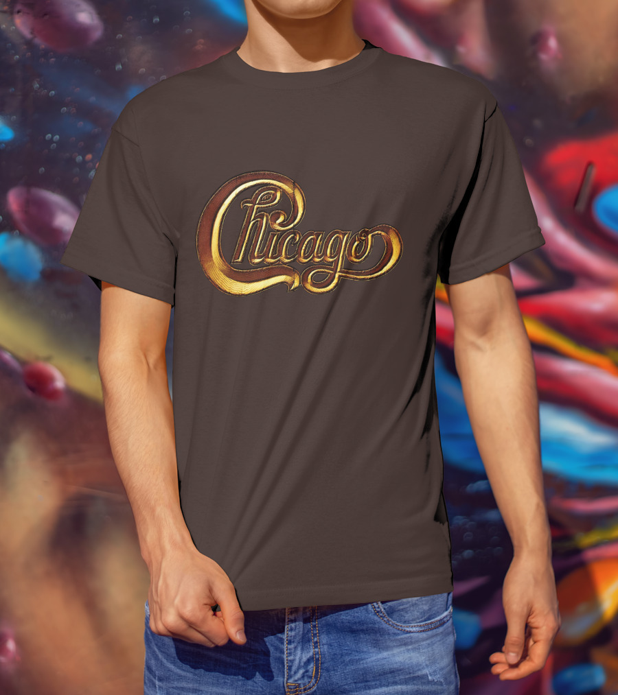Chicago Band Script Gold T-Shirt