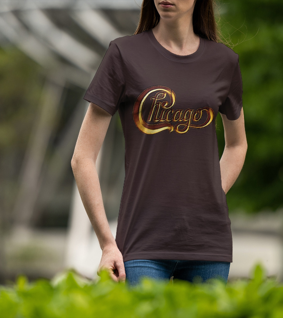 Chicago Band Script Gold T-Shirt