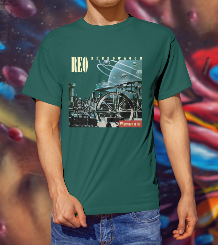 REO Speedwagon Wheels Are Turnin' Album Cover T-Shirt