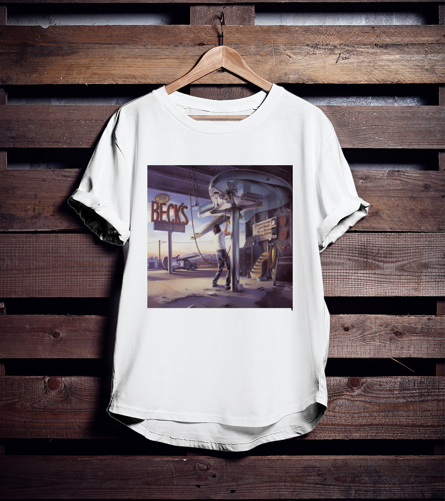 Jeff Beck Guitar Shop Playing On Air Performance Guitar Gig T-Shirt