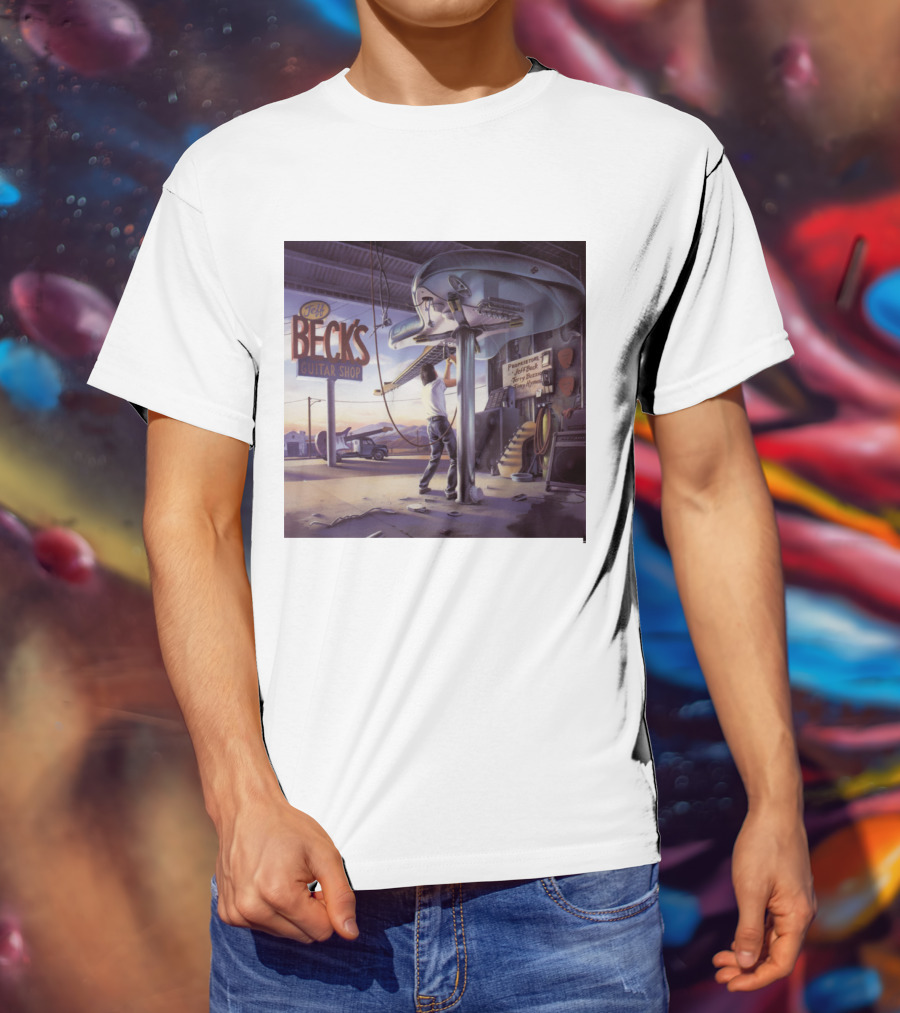 Jeff Beck Guitar Shop Playing On Air Performance Guitar Gig T-Shirt