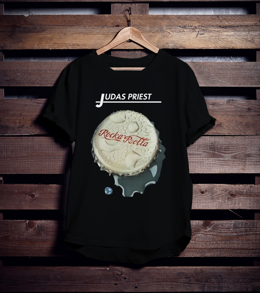 Judas Priest Rocka Rolla Album Bottle Cap T-Shirt
