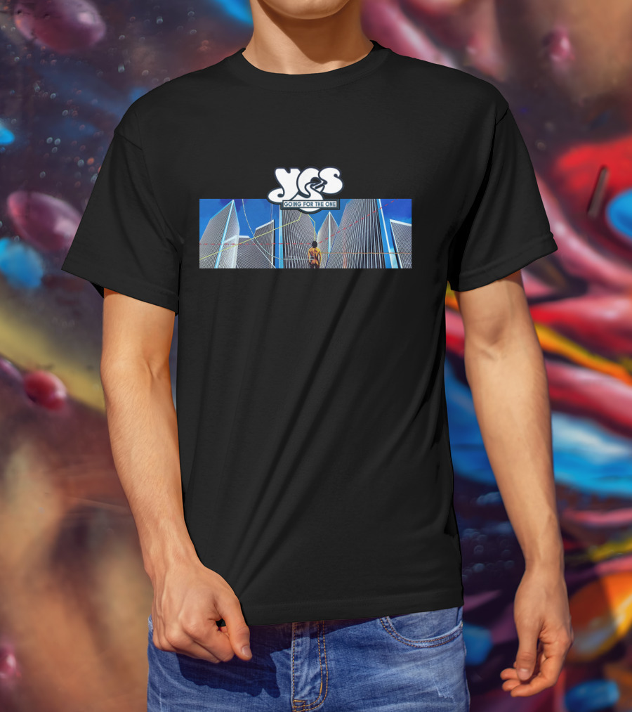 Yes Going For The One Album Cover Skyscraper T-Shirt