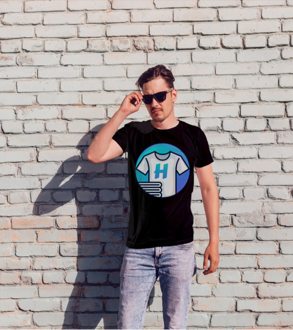 Hafrito H Logo On Shirt With Folded Laundry T-Shirt