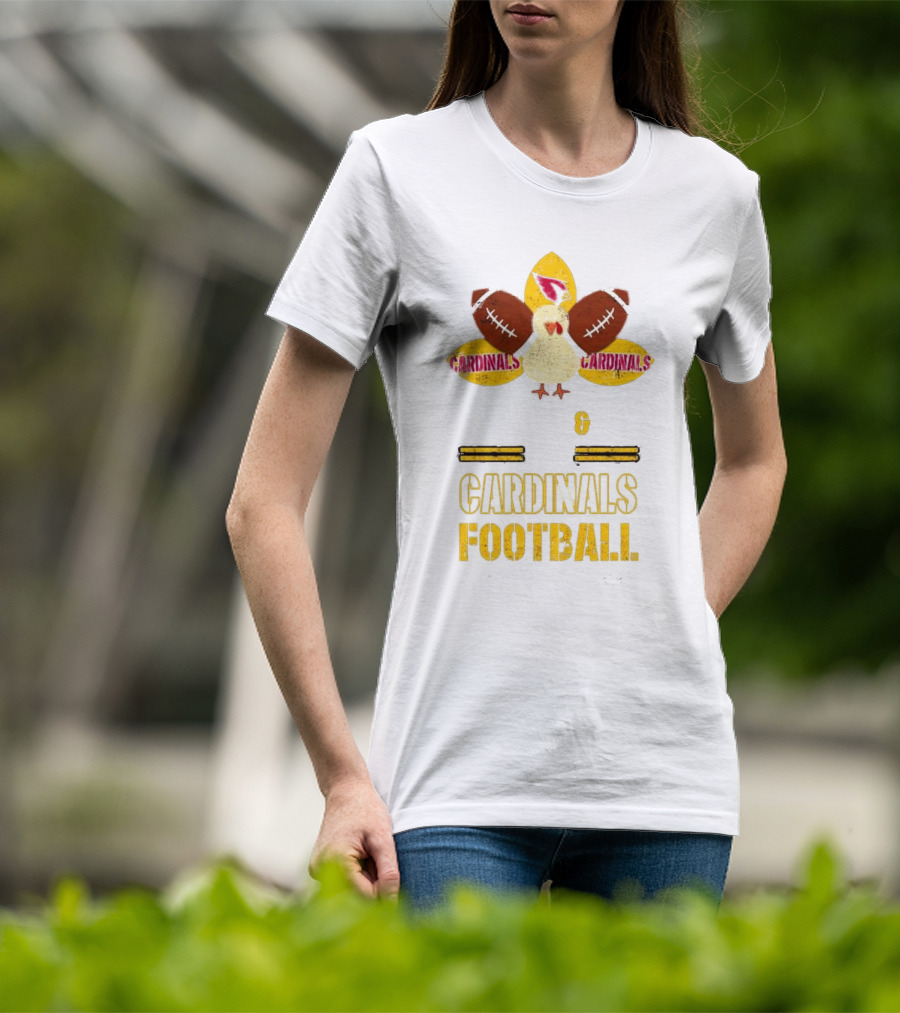 Arizona Cardinals Turkey Pie Football Thanksgiving T-Shirt