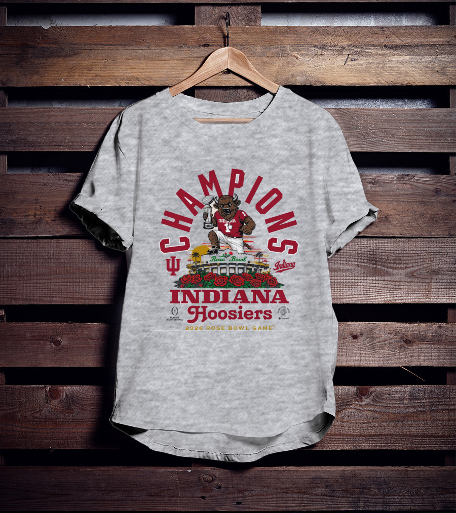 Indiana Hoosiers Bison 2026 Rose Bowl Champions Game Iu Rose Bowl T-Shirt