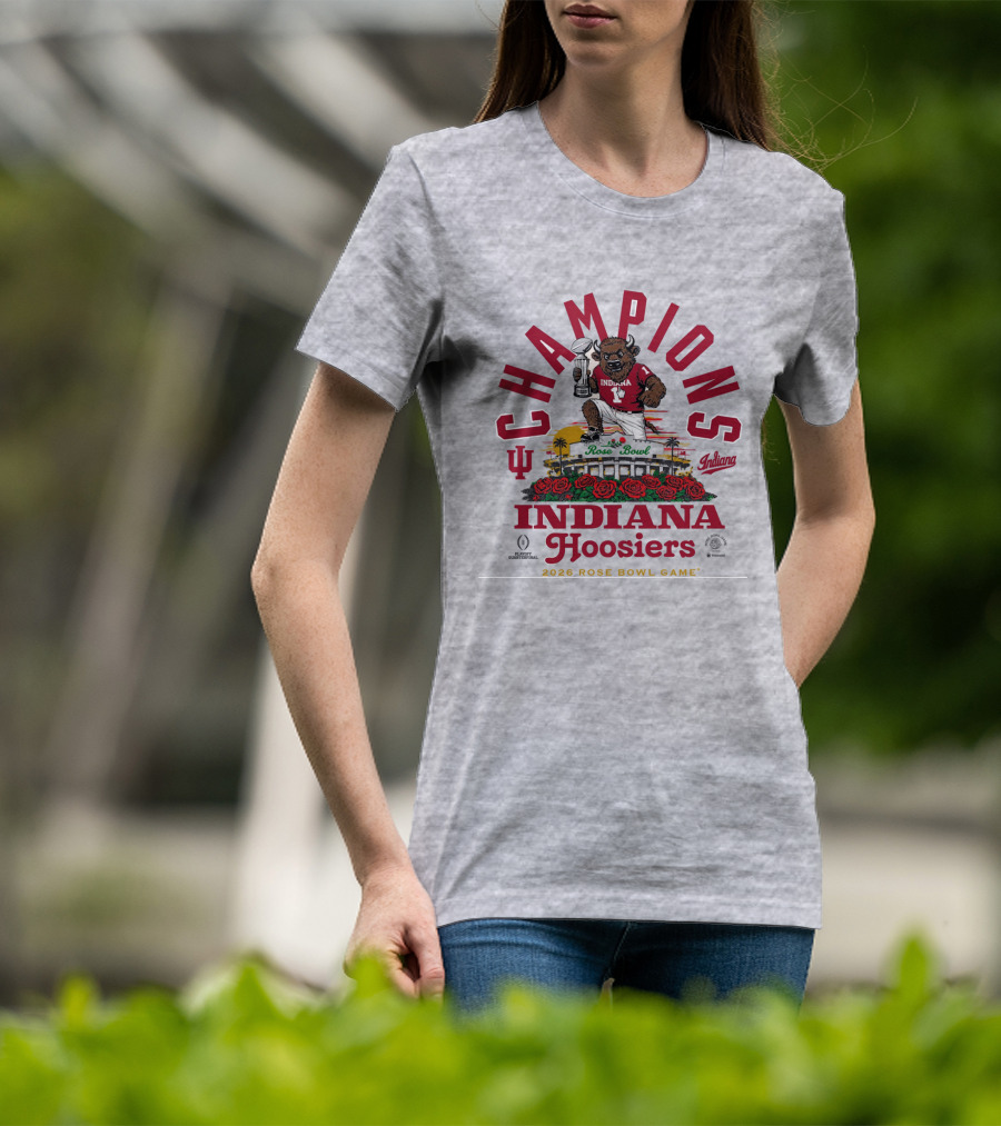 Indiana Hoosiers Bison 2026 Rose Bowl Champions Game Iu Rose Bowl T-Shirt