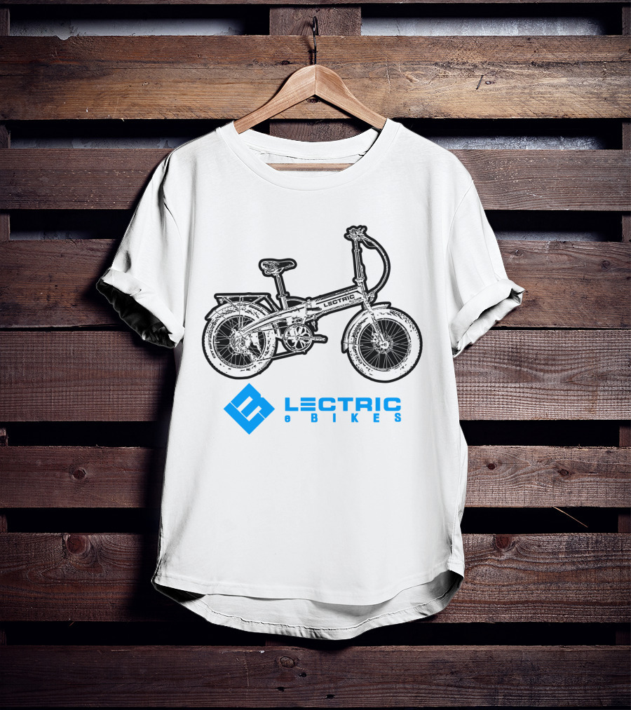 Lectric E Bikes Ride USA Retro Foldable Electric Bicycle T-Shirt