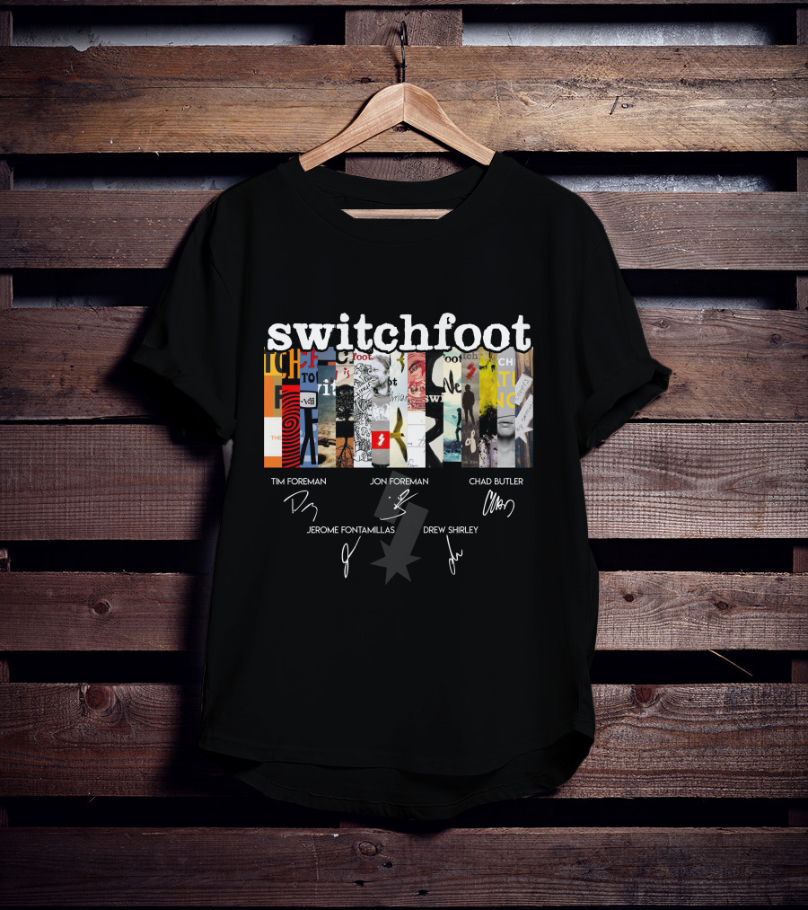 Switchfoot Album Collage With Band Member Signatures T-Shirt