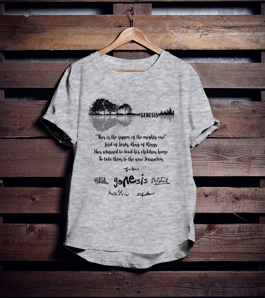 Genesis Cityscape Reflection Mighty One Lord Of Lords King Of Kings Return New Jerusalem T-Shirt