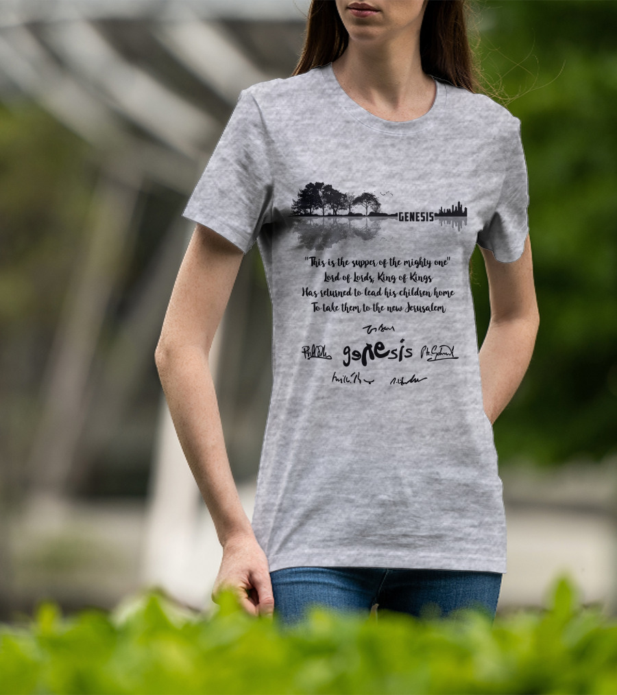 Genesis Cityscape Reflection Mighty One Lord Of Lords King Of Kings Return New Jerusalem T-Shirt