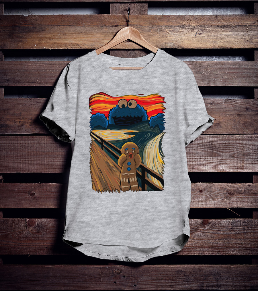 The Scream Cookie Monster Gingerbread T-Shirt