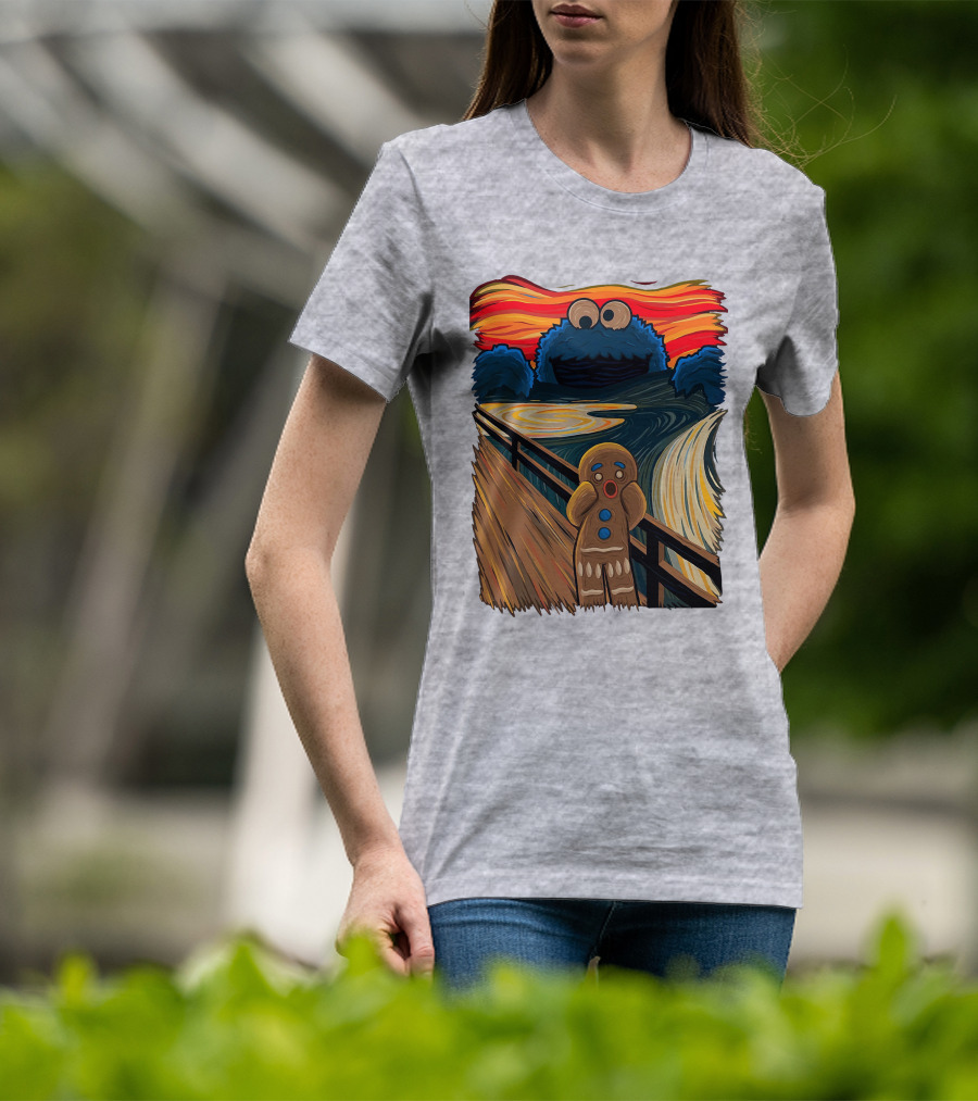 The Scream Cookie Monster Gingerbread T-Shirt