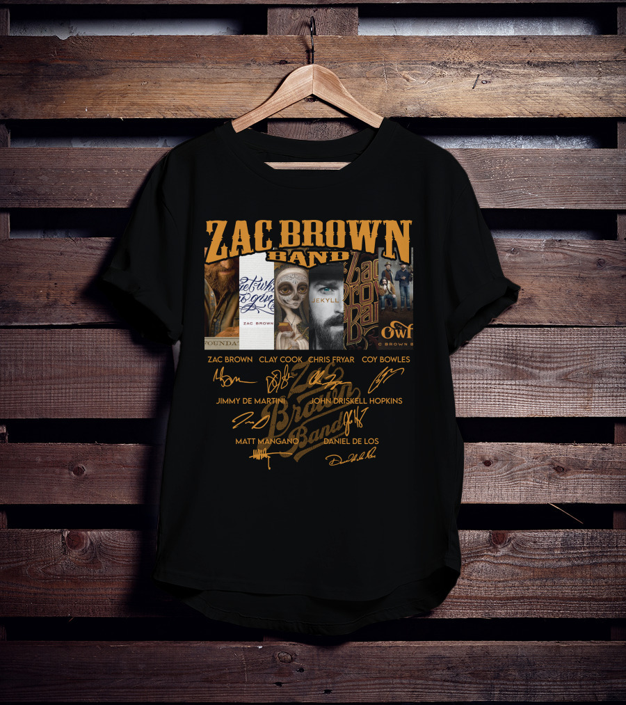 Zac Brown Band Jekyll And Hyde Album Art And Signatures T-Shirt