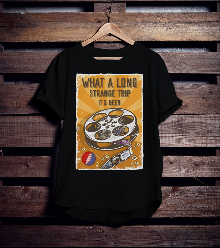 What A Long Strange Trip It's Been Grateful Dead Film Reel T-Shirt