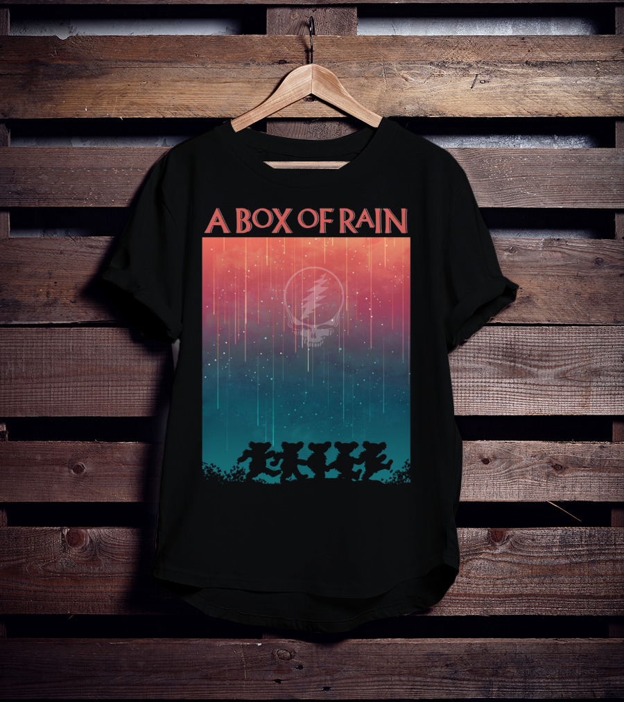A Box Of Rain Grateful Dead Dancing Bears Steal Your Face T-Shirt