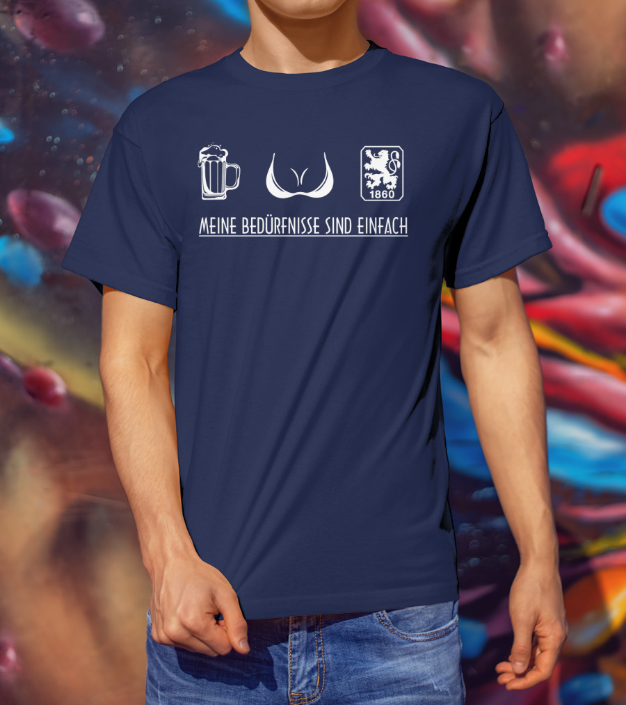1860 München Meine Bedürfnisse Sind Einfach Bier Bra Lion T-Shirt