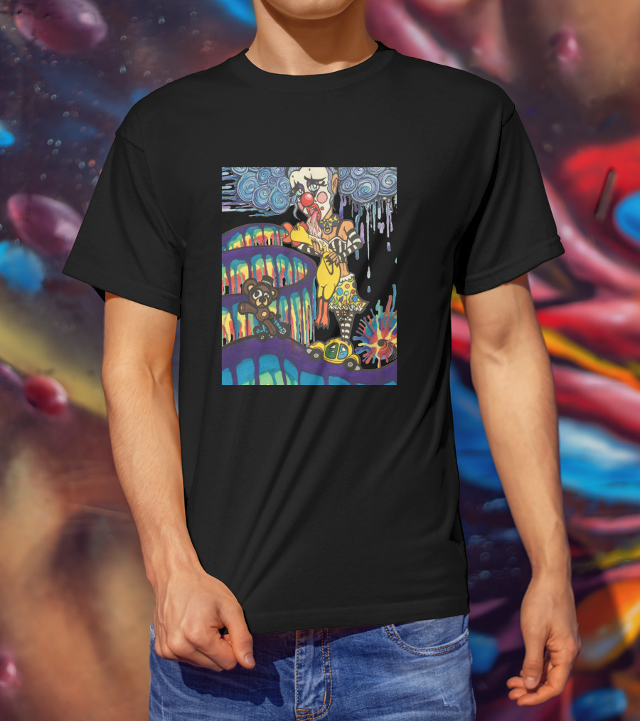 Always Use A Rubber Clown Teddy Bear Car Spiral Colorful 705458 T-Shirt