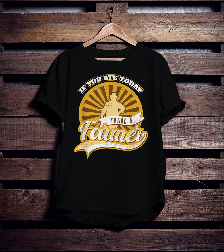If You Ate Today Thank A Farmer Vintage Sunrise Local T-Shirt