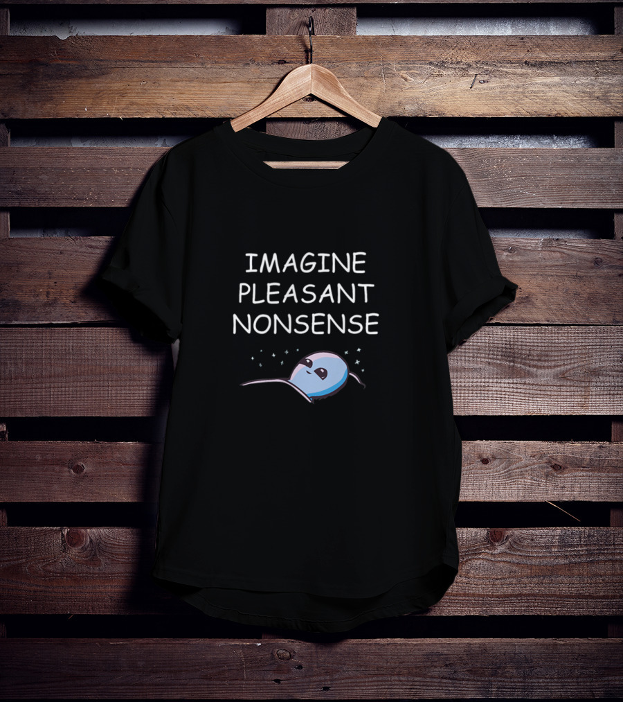 Imagine Pleasant Nonsense Sleepy Cartoon Moon T-Shirt