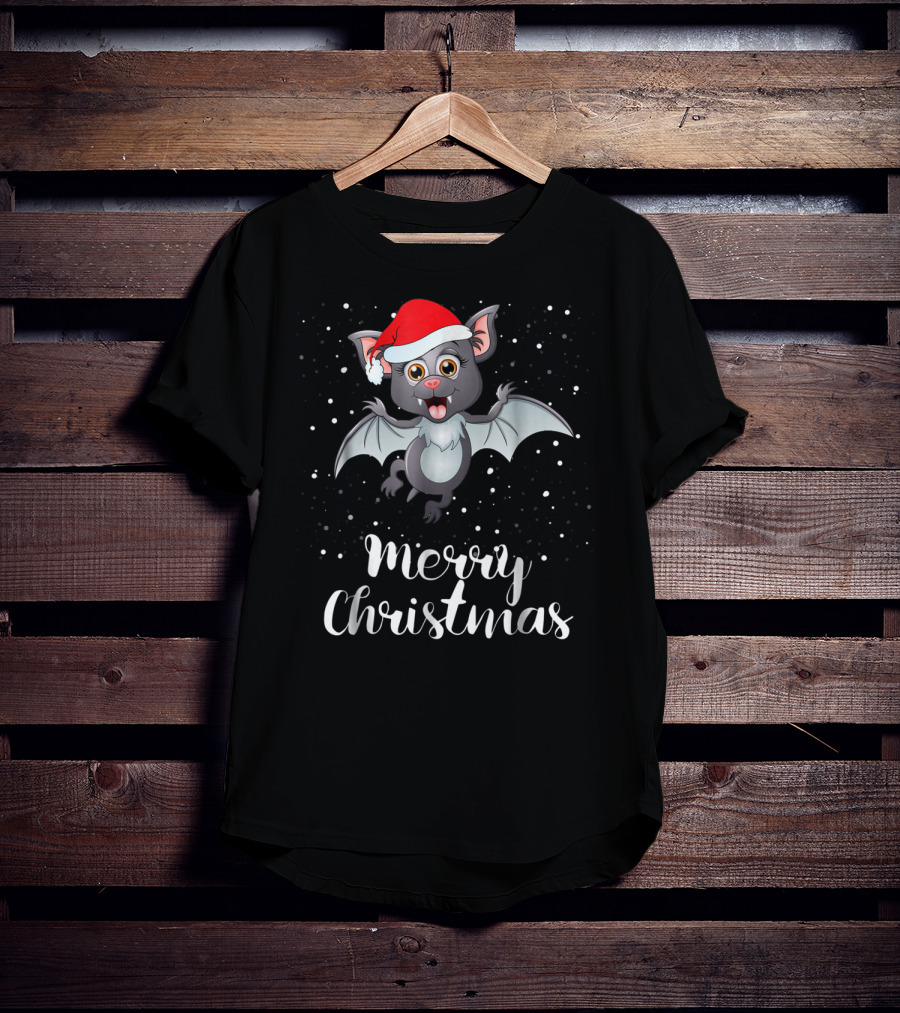Merry Christmas Bat Funny Matching Family Group T-Shirt