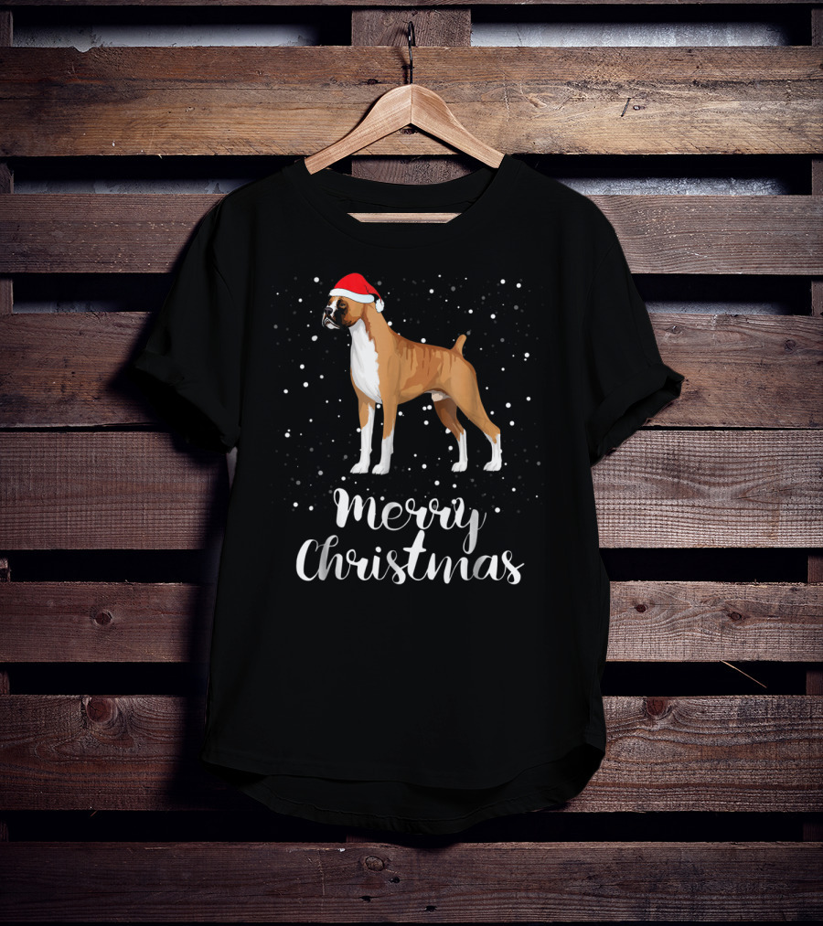 Merry Christmas Boxer Funny Family Group T-Shirt
