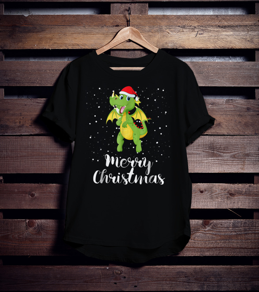 Merry Christmas Dragon Funny Matching Family Group T-Shirt