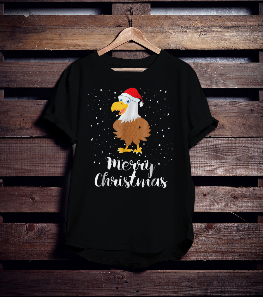 Merry Christmas Eagle Funny Christmas Matching Family Group T-Shirt