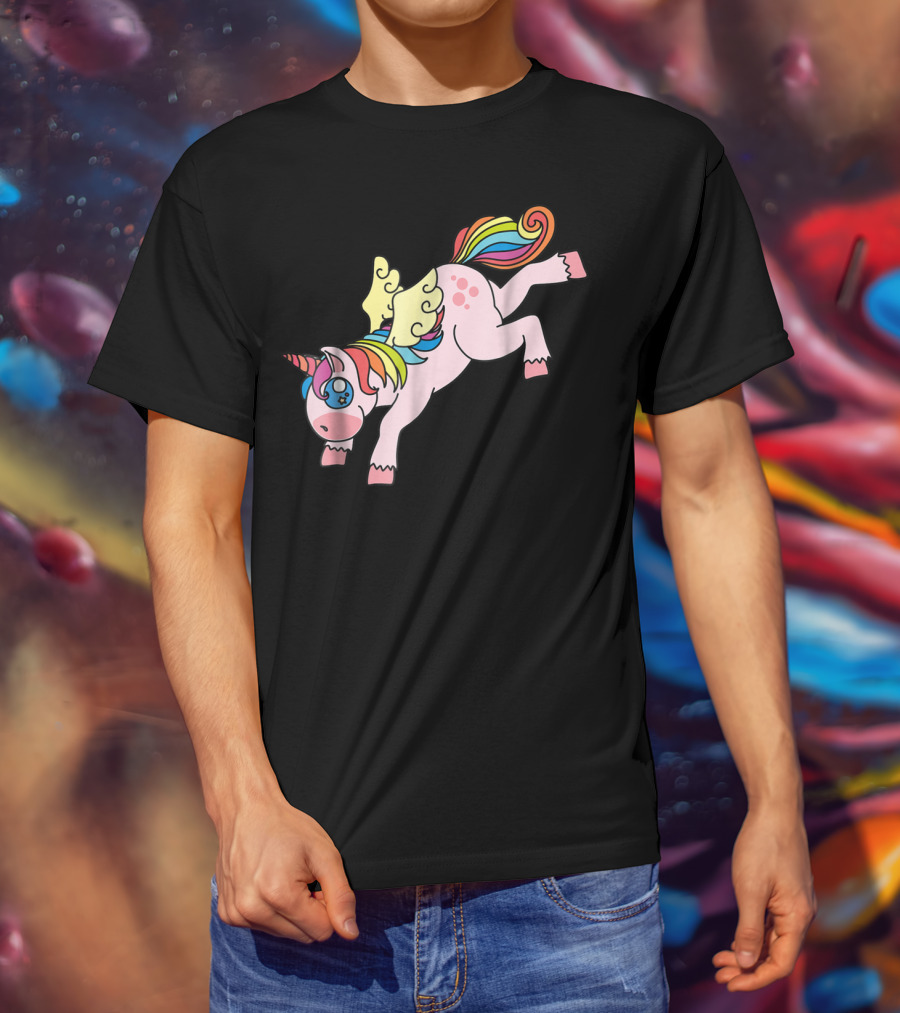 Flying Unicorn Cute And Colorful Rainbow Wings Edition11 T-Shirt