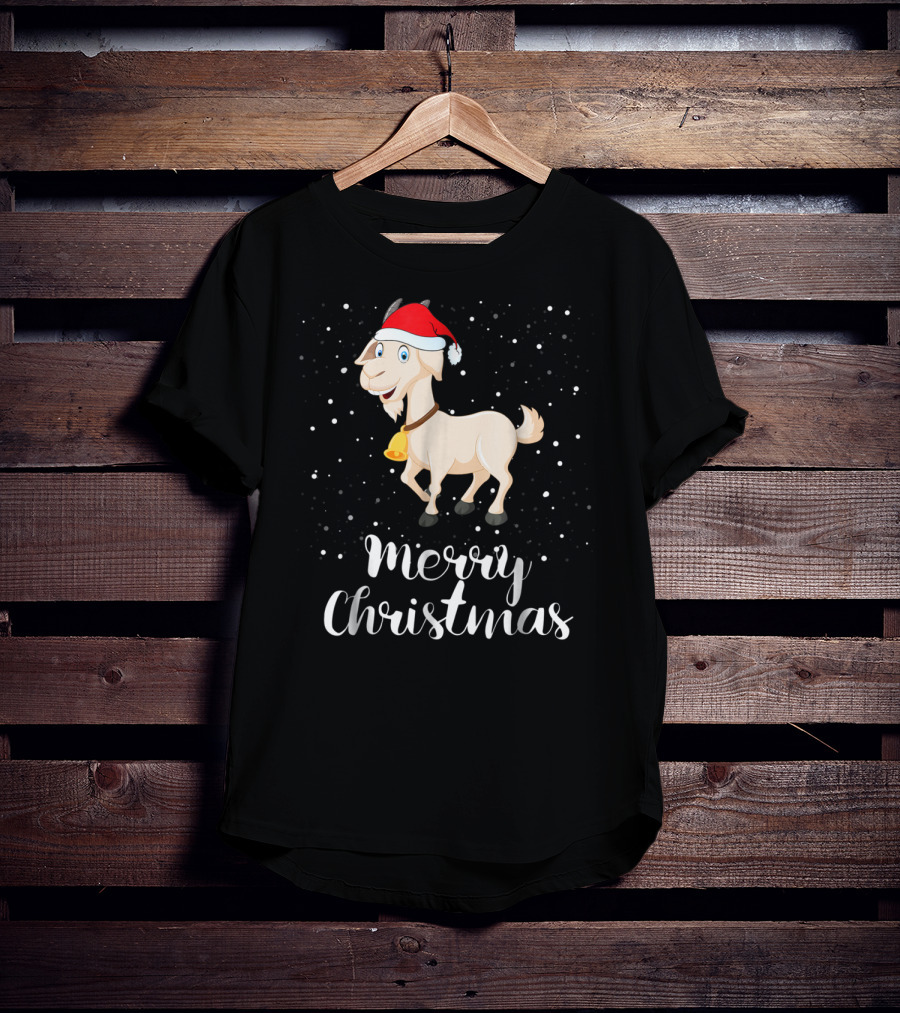 Merry Christmas Goat Funny Matching Family Holiday Group T-Shirt