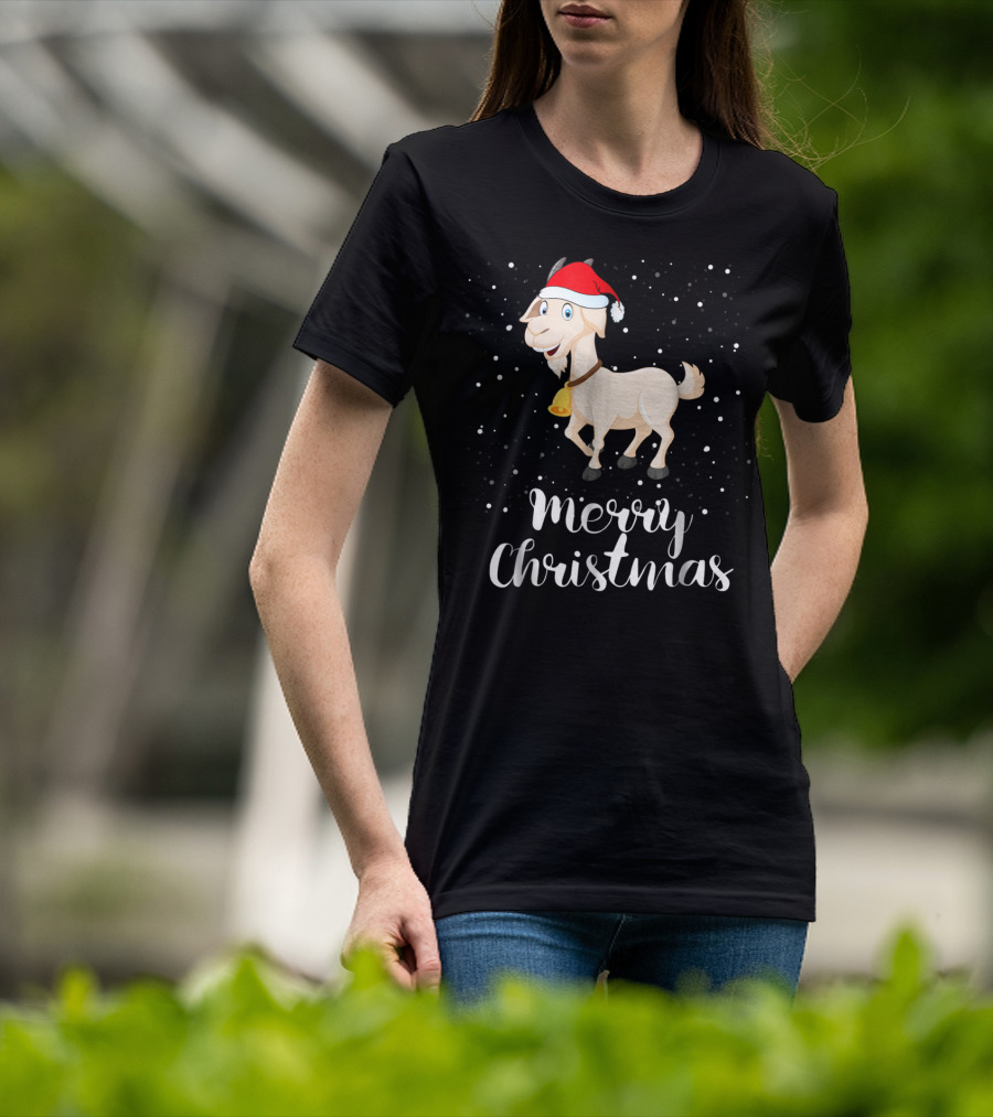 Merry Christmas Goat Funny Matching Family Holiday Group T-Shirt