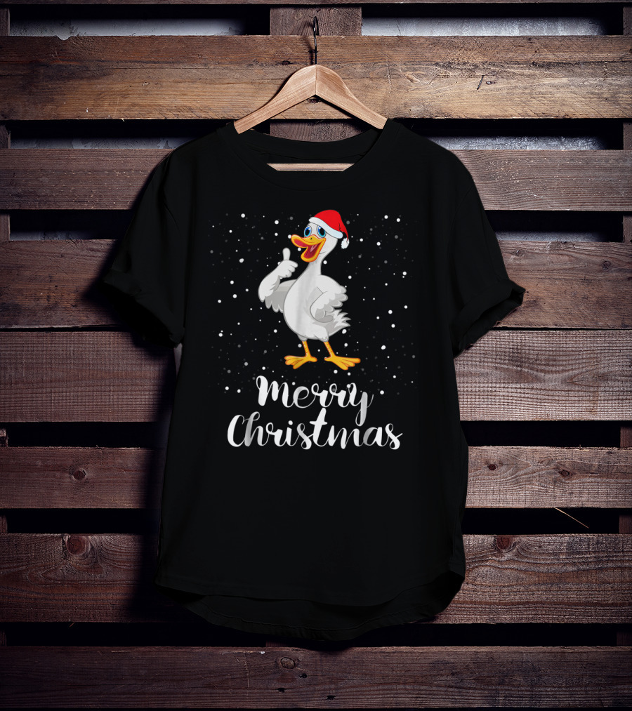 Merry Christmas Goose Funny Matching Family Group T-Shirt