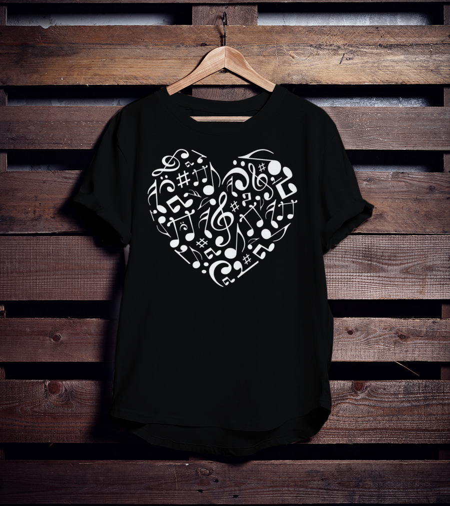Music Heart Symbols Love Notes Singers Bands Instruments Note8 T-Shirt