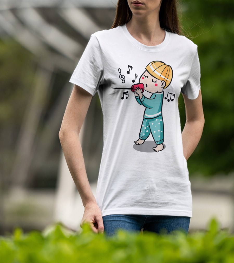 Valentines Couples Boy Her Him Girls Singing Music Notes T-Shirt