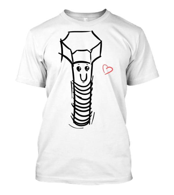 Valentines Day Heart Smiling Screw For Her Him Girls Boys T-Shirt