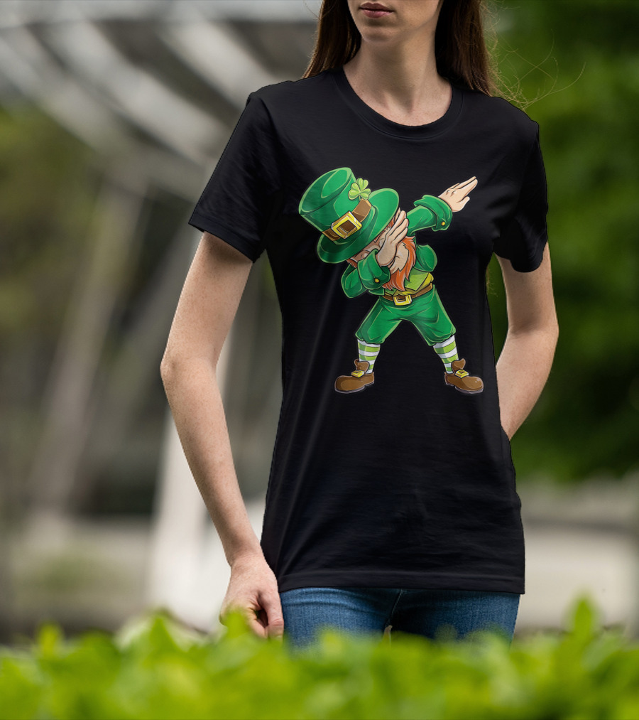 Dabbing Leprechaun St Patricks Day Boys Dab20 Dance Pose T-Shirt