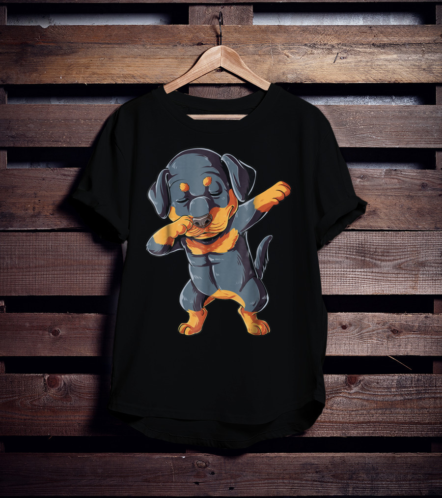 Rottweiler Dab Dance Puppy Kids Boys Lovers 13 T-Shirt