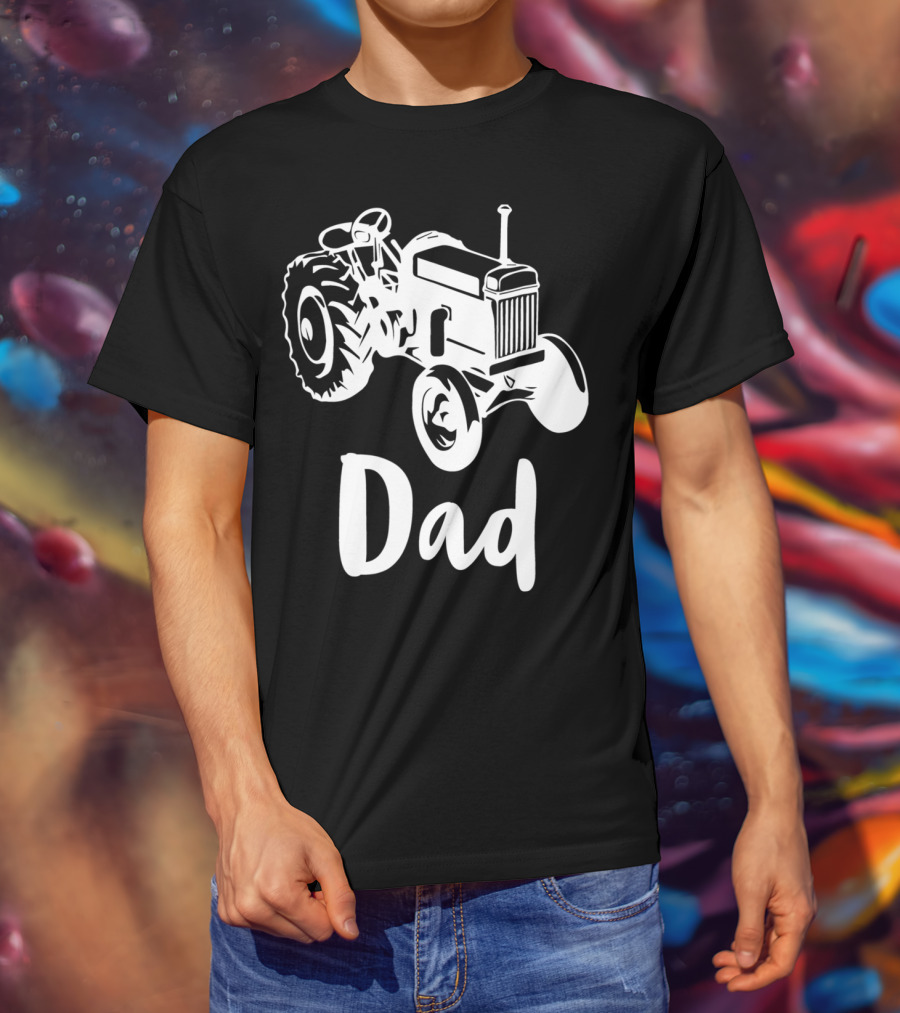 Dad Farm Tractor Dad Farmer Farming 55 T-Shirt