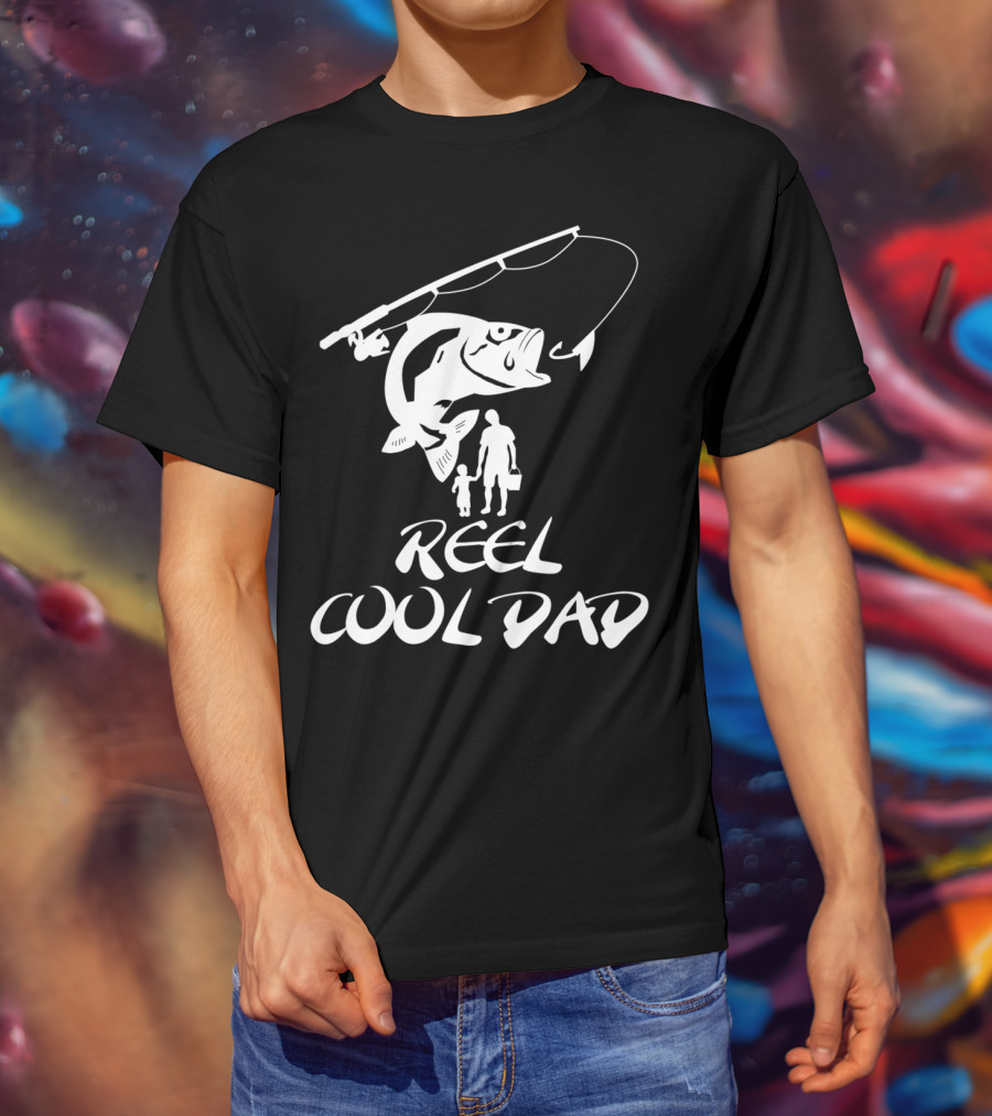 Father And Son Fishing Reel Cool Dad T-Shirt