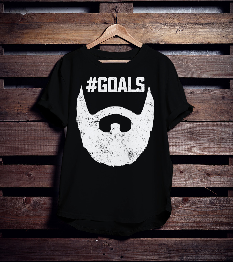 Goals Beard For Bearded Dad Husband T-Shirt