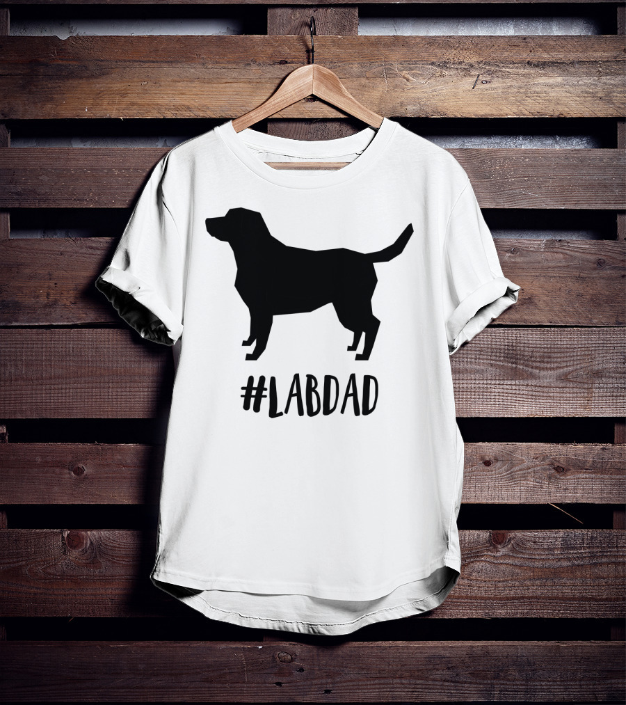 LABDAD Yellow Black Labrador Retriever Dog T-Shirt