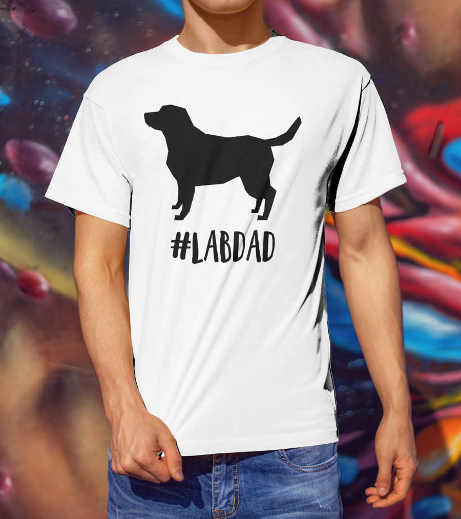 LABDAD Yellow Black Labrador Retriever Dog T-Shirt