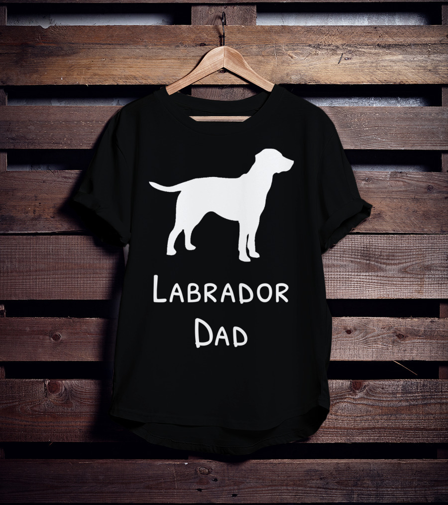 Labrador Dad Silhouette Canine Father's Day T-Shirt