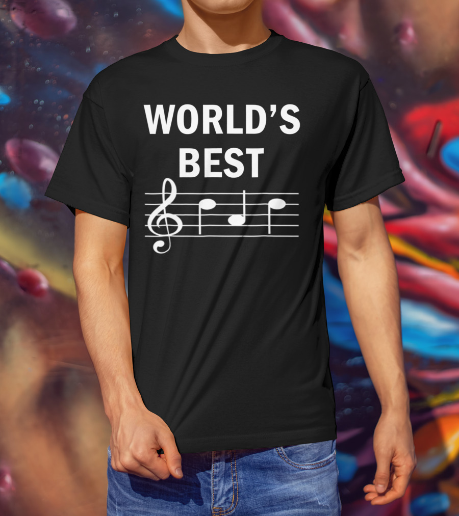 World's Best Dad Ever Treble Clef Musician T-Shirt