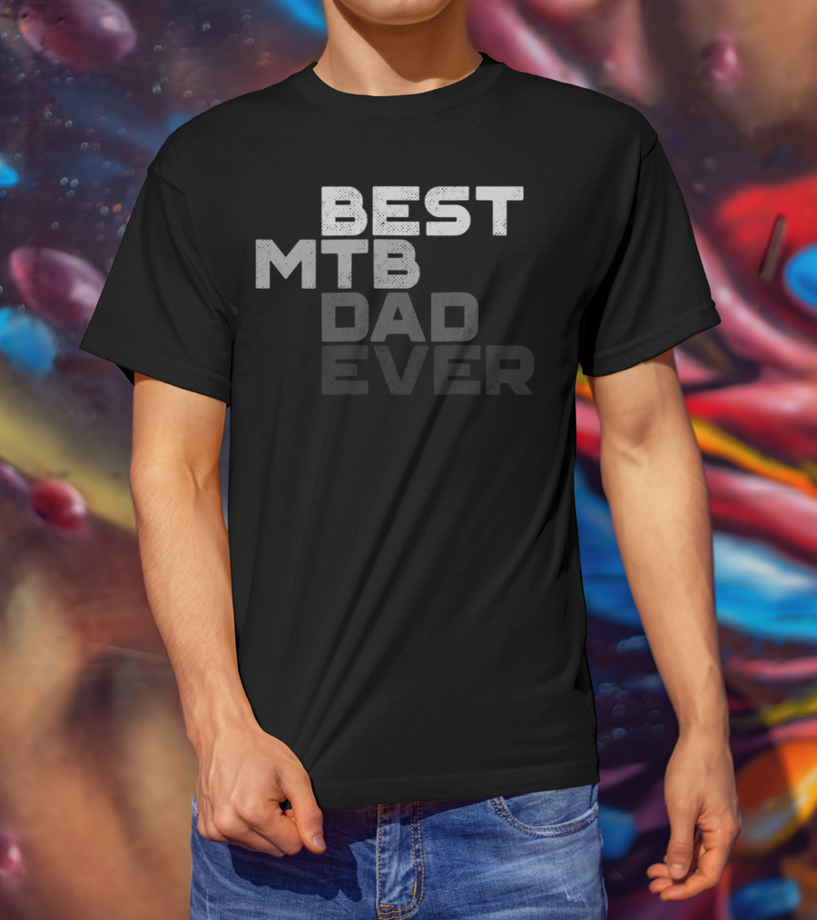 Best MTB Dad Ever Mountain Bike Vintage MTB Mens T-Shirt