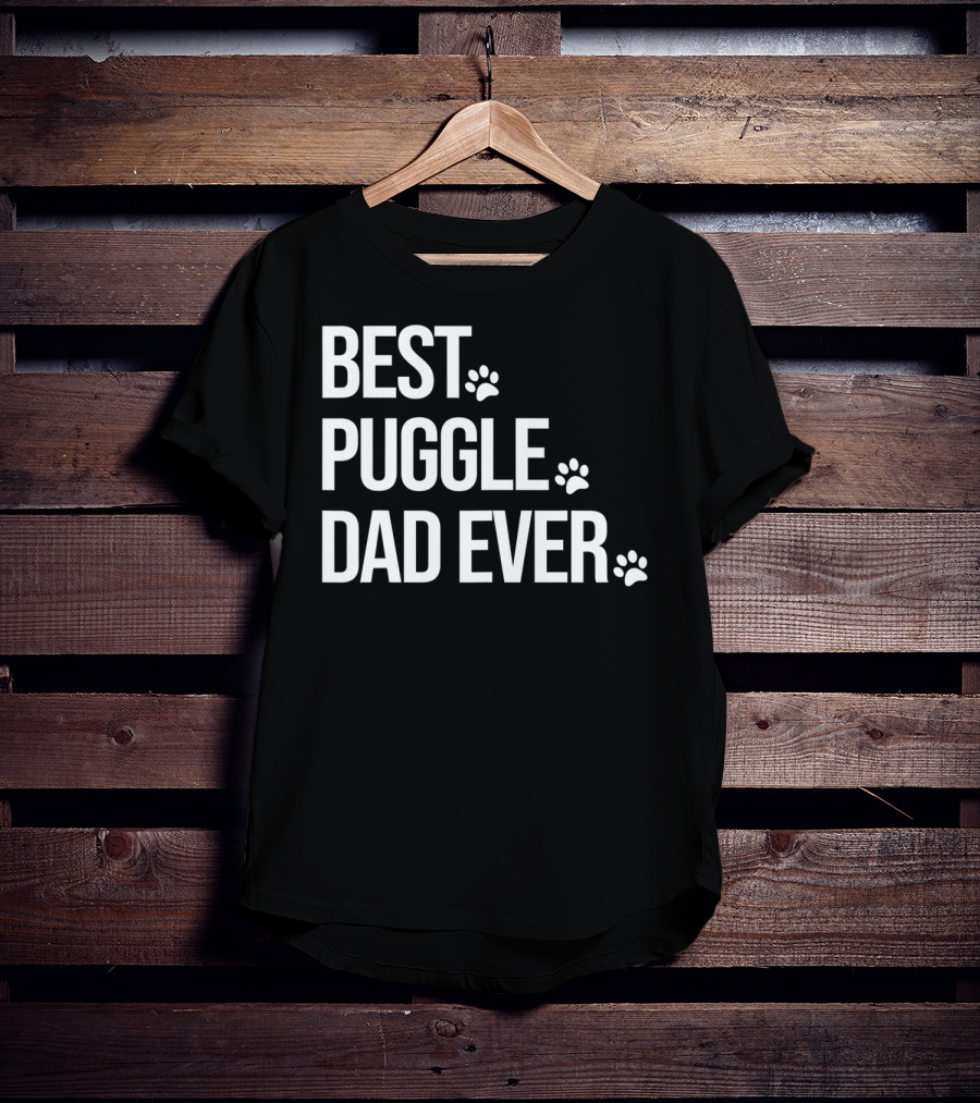 Best Puggle Dad Ever Paws T-Shirt