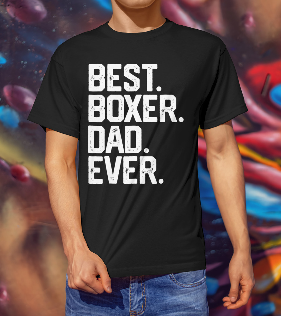 Best Boxer Dad Ever Mens Funny Dog Love Christmas22 T-Shirt