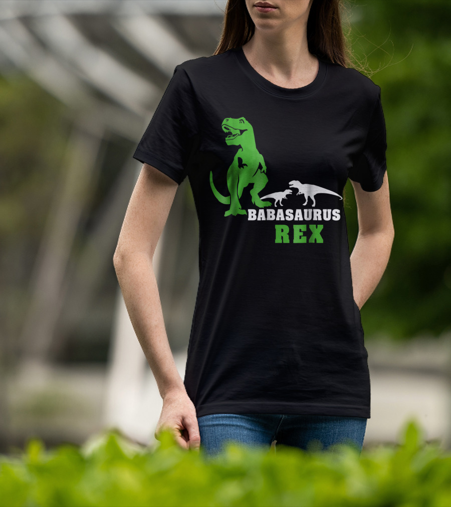 Babasaurus Rex Dinosaur Men Dad24 T-Shirt