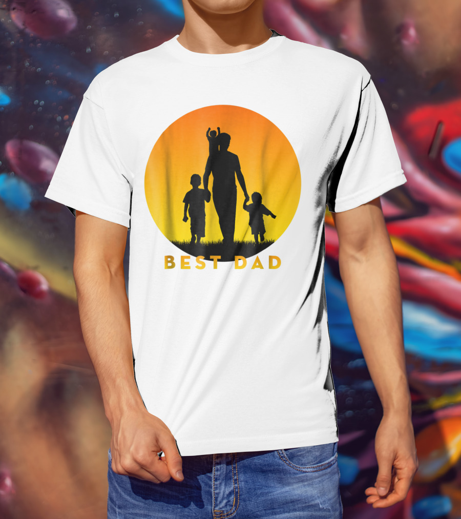 BEST BEST DAD Of 3 Kids Cool T-Shirt